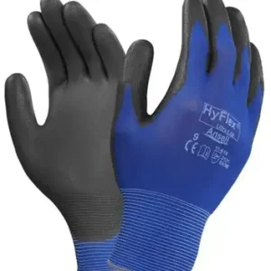 Premium kvalitet - Ansell HyFlex Handske 11-618 PU Sort str 7 Montagehandske