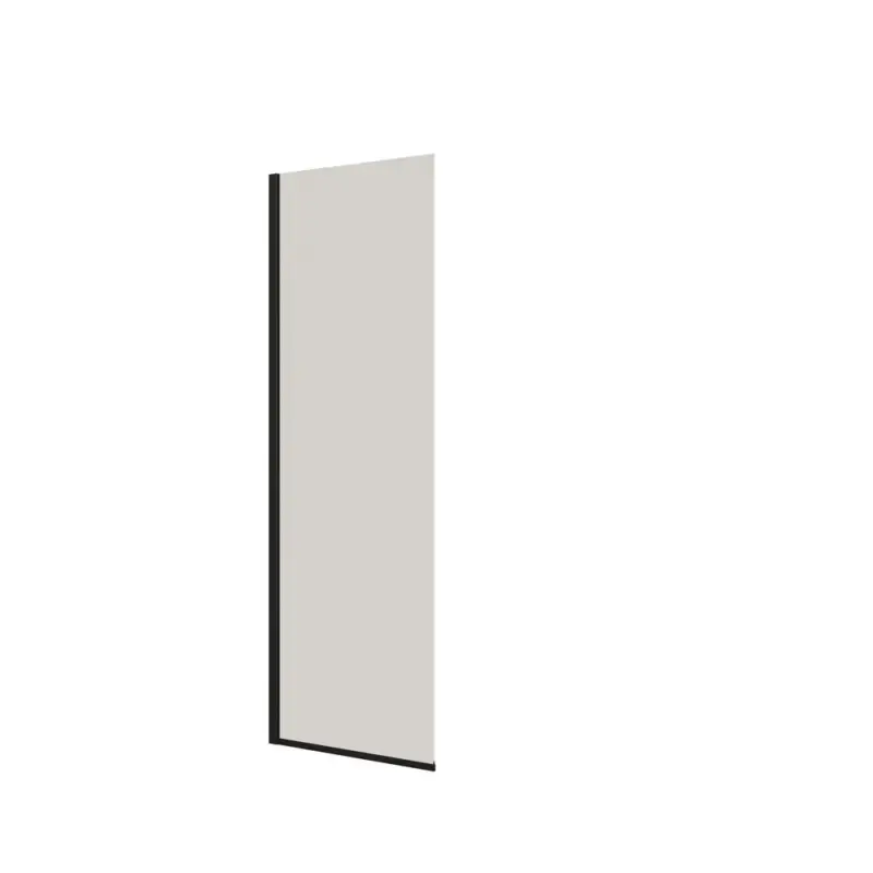 Dansani D81-03 fast væg 197,5x77-79 cm sort/klart glas - Tilbud