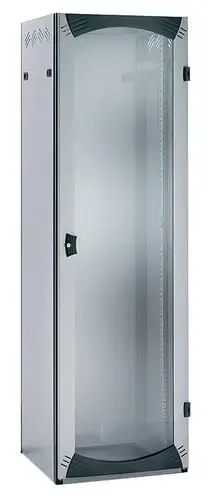 Favorit blandt kunder - Actassi 19" Gulvrack 42HE, 600x800x2000, glasdør grå