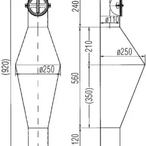 ACO Rottestop i rustfrit stål 304, 110mm med renselem - På lager