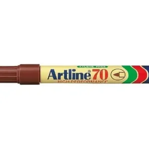 Artline 70 Permanent Marker 1.5 mm, rund spids, brun, alu - Sidste mulighed