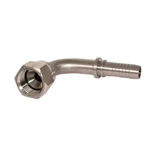 Lemu Presfitting DKJ-90, 90° Indstik 9/16" UNF 3/8" Slange Stål - Tidsbegrænset